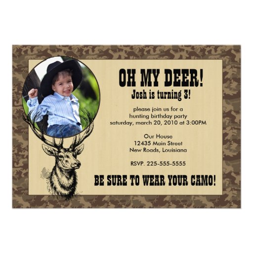 Hunting Birthday Custom Invitations