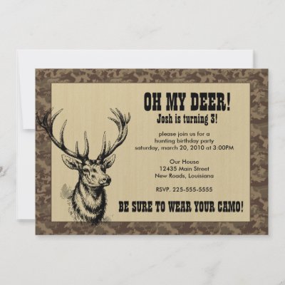 Hunting Birthday Personalized Announcement