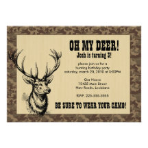 Hunting Birthday Personalized Announcement