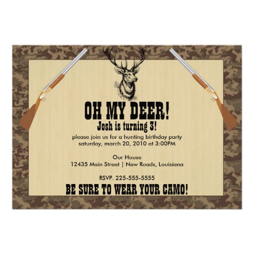 Hunting Birthday Personalized Announcements