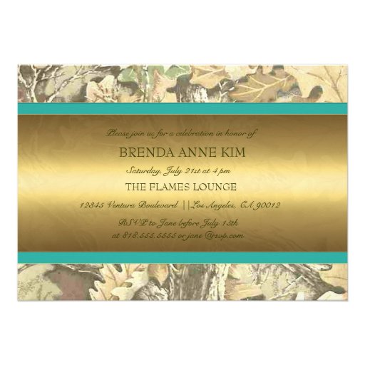 Hunting Camo Bachelorette Party Invitation