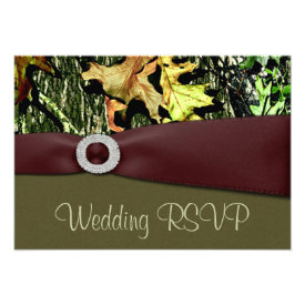 Hunting Camo RSVP Wedding Cards Announcements