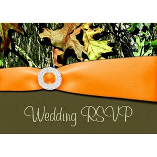 Hunting Camo RSVP Wedding Cards invitation
