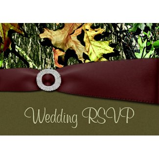 Hunting Camo RSVP Wedding Cards invitation