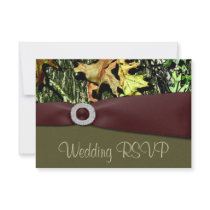 Hunting Camo RSVP Wedding Cards Announcements