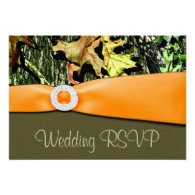 Hunting Camo RSVP Wedding Cards Invitation