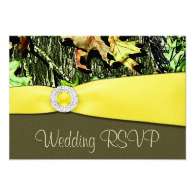 Hunting Camo RSVP Wedding Cards Invites