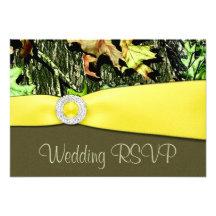 Hunting Camo RSVP Wedding Cards Invites