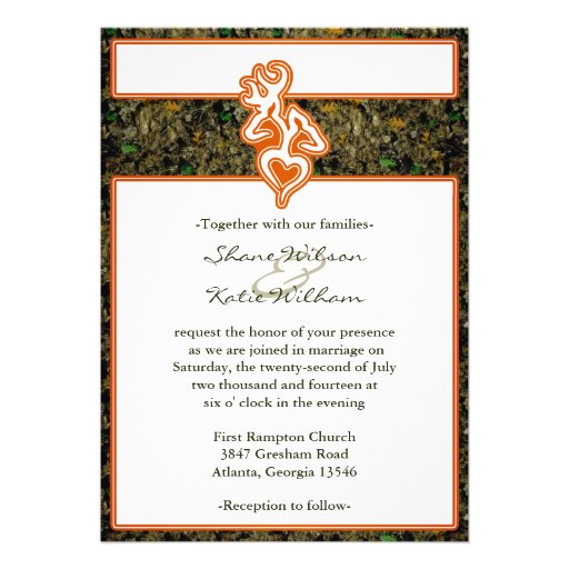 Personalized Camo Wedding Invitations Custominvitations4u Com