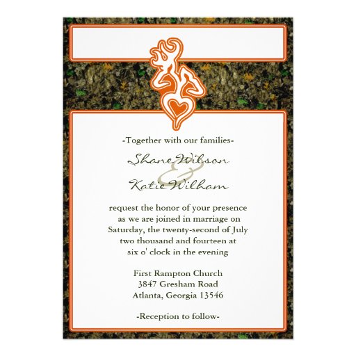 Hunting Camo Wedding Invitation