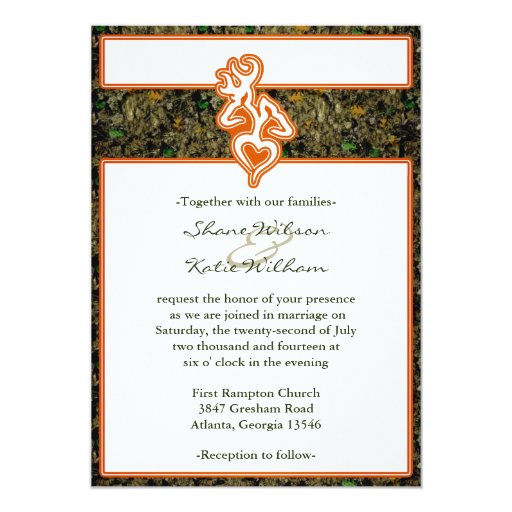 hunting camo wedding invitation zazzle camo wedding invitations templates