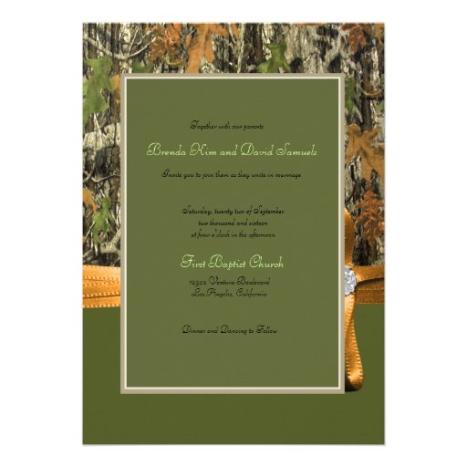Hunting Camo Wedding Invitation