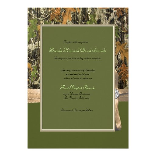 Hunting Camo Wedding Invitation