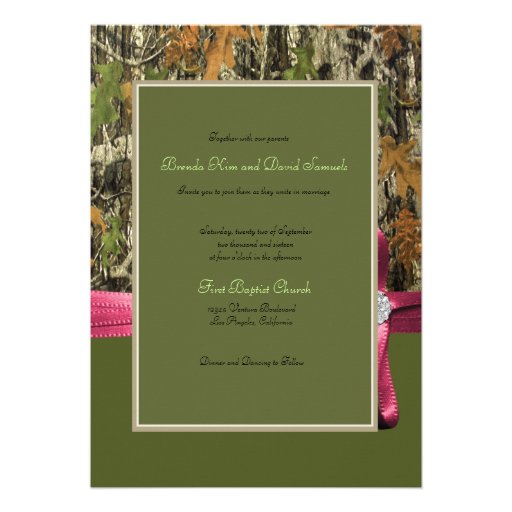 Hunting Camo Wedding Invitation