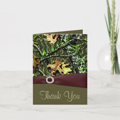 Hunting Camo Wedding Thank You Cards by natureprints