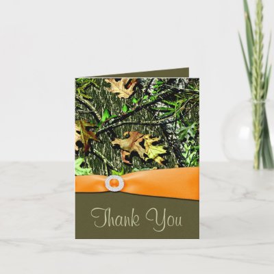   Photo Wedding Cards on Hunting Camo Wedding Thank You Cards From Zazzle Com