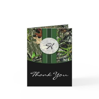 Hunting Camo Wedding Thank You Cards card