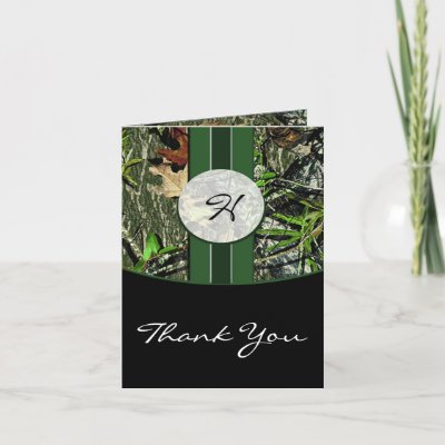 Hunting Camo Wedding Thank You Cards by natureprints
