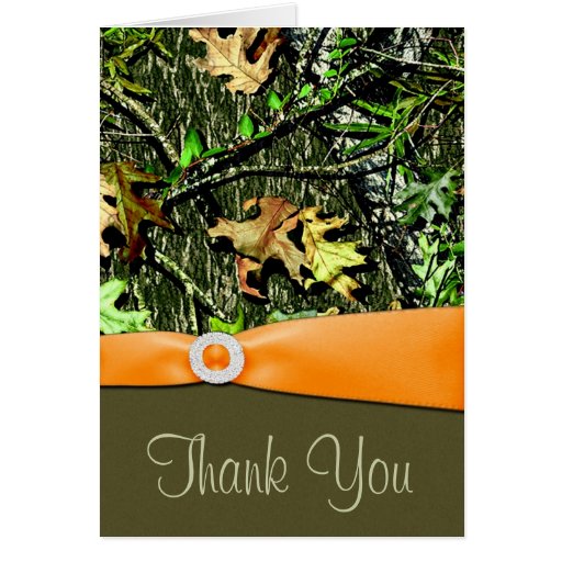 Hunting Camo Wedding Thank You Cards | Zazzle