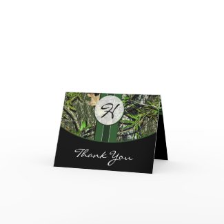 Hunting Camo Wedding Thank You Cards - Horizontal card