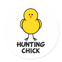 Hunting Chick stickers by chicktshirts8 Hunting Chick stickers