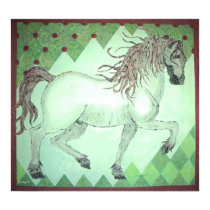 HUNTING FOR APPLES ~ GREEN posters