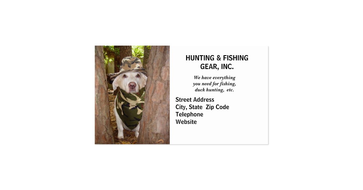 Hunting Guide/Gear Business Card Zazzle