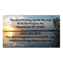 Hunting guide service business card