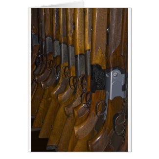 hunting guns greeting card