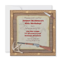 Hunting Invitation with wood frame