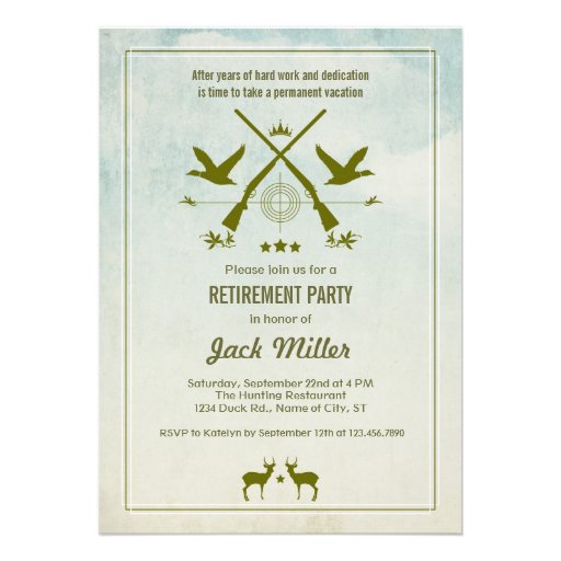 Hunting Retirement Party Invitation