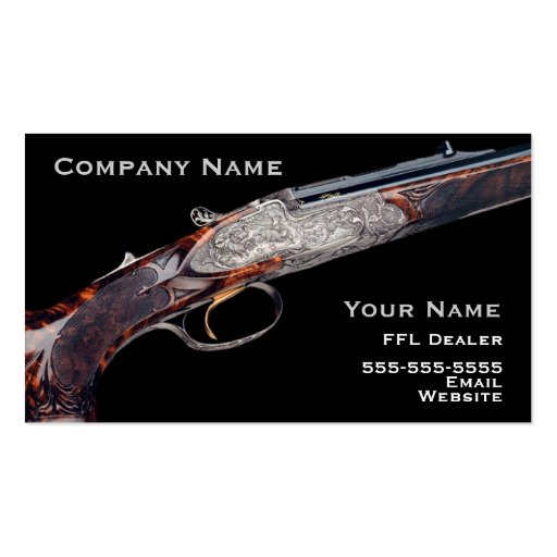 Hunting rifle business card 2 (front side)