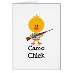 Hunting Rifle Camo Chick Greeting Card