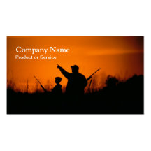 Hunting sunset business card