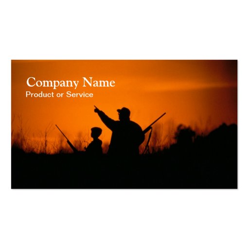 Hunting sunset business card (front side)
