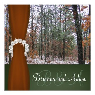 Hunting Theme Winter Camo Wedding Invitation