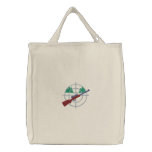 Hunting with Rifle embroidered bags