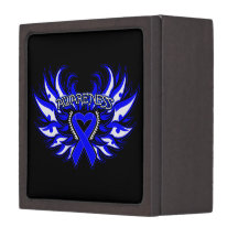 Huntington Disease Awareness Heart Wings Premium Gift Box