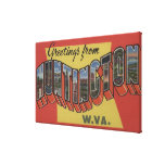 Huntington, West Virginia - Large Letter Scenes Canvas Prints