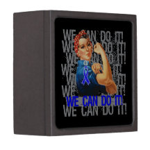 Huntington's Disease Rosie WE CAN DO IT Premium Keepsake Box