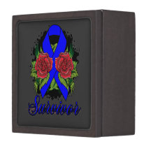 Huntingtons Disease Survivor Rose Grunge Tattoo Premium Gift Boxes