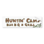 Huntn' Camp BarBQ &amp; Grill Bumper Sticker