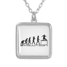 Hurdle Track and Field Sport Evolution Art Pendant