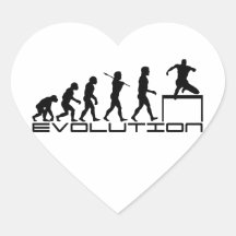 Hurdle Track and Field Sport Evolution Art Sticker