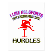 Hurdles designs post cards