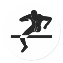 hurdles round sticker