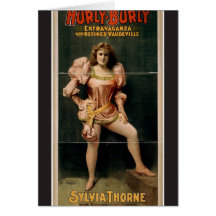 Hurly Burly, 'Sylvia Thorne' Retro Theater Greeting Cards