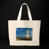 Huron lighthouse beach bag bags