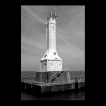 Huron lighthouse black and white print posters
