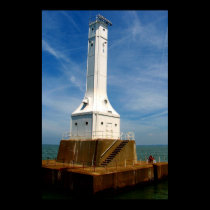 Huron lighthouse print posters